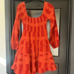 Altar'd State Red Patterned Dress